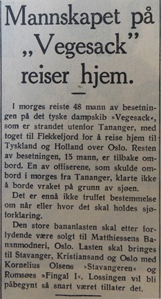 1939.09.09-SA  - Mannskapet på Vegesack reiser hjem - v2